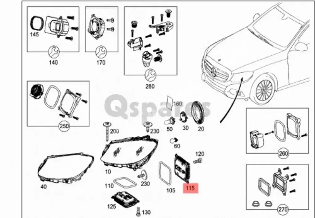 Car Parts - Mercedes-Benz  E-Class  - Electric Parts  -Part Number: A2228700789