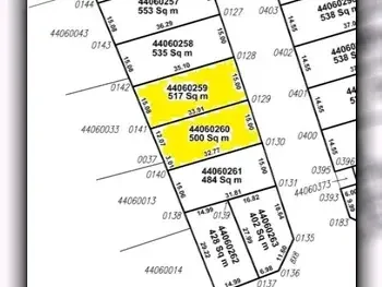 Lands For Sale in Doha  - Nuaija  -Area Size 517 Square Meter