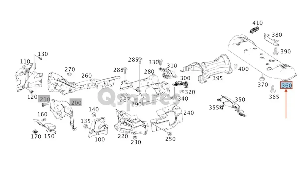 Car Parts - Mercedes-Benz  ML-Class  - Exhaust Systems  -Part Number: A1666823171