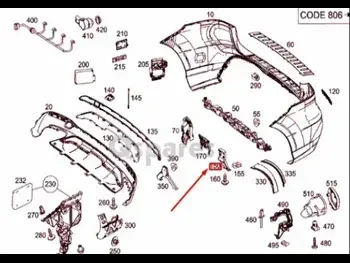 Car Parts - Mercedes-Benz  GLE  - Body Parts & Mirrors  -Part Number: A1668804500
