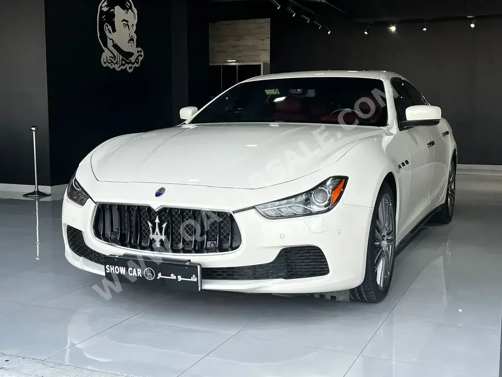 Maserati  Ghibli  2014  Automatic  85,000 Km  6 Cylinder  Rear Wheel Drive (RWD)  Sedan  White