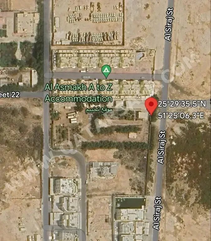 Lands For Sale in Al Daayen  - Al Sakhama  -Area Size 7,327 Square Meter