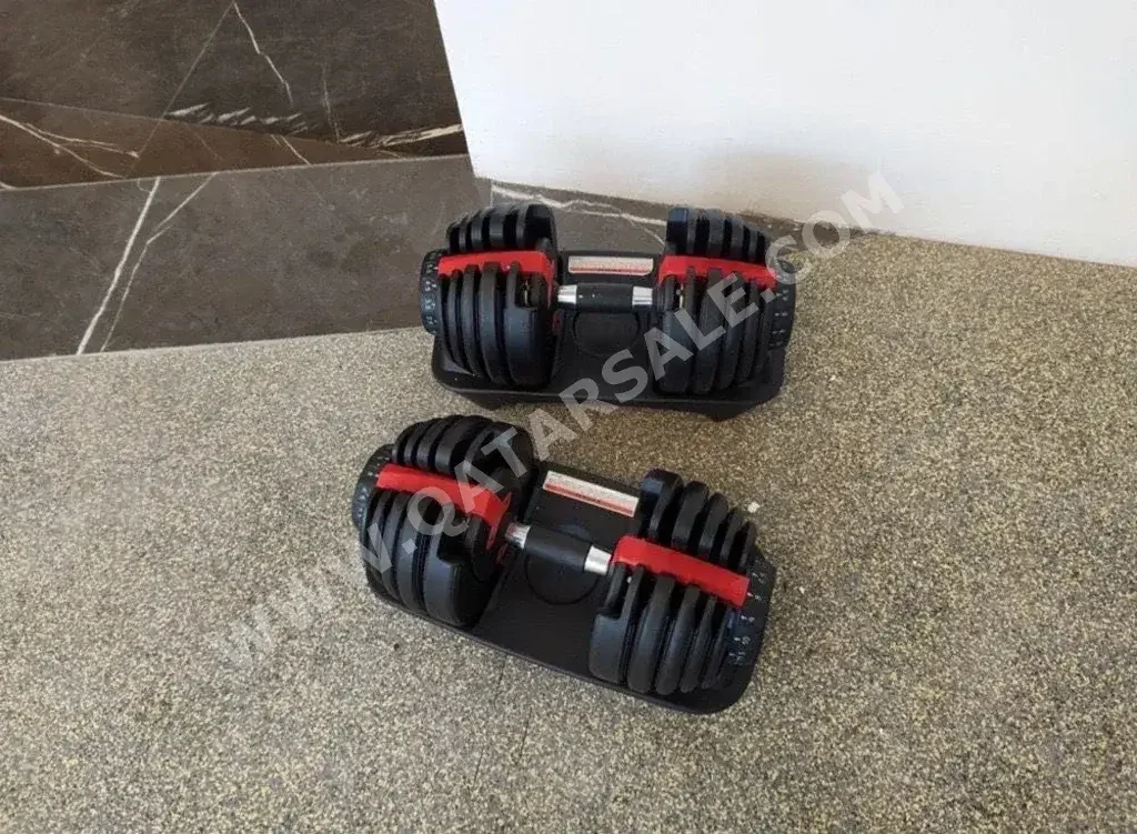 Weights - Adjustable Dumbbells  - Round  - Black