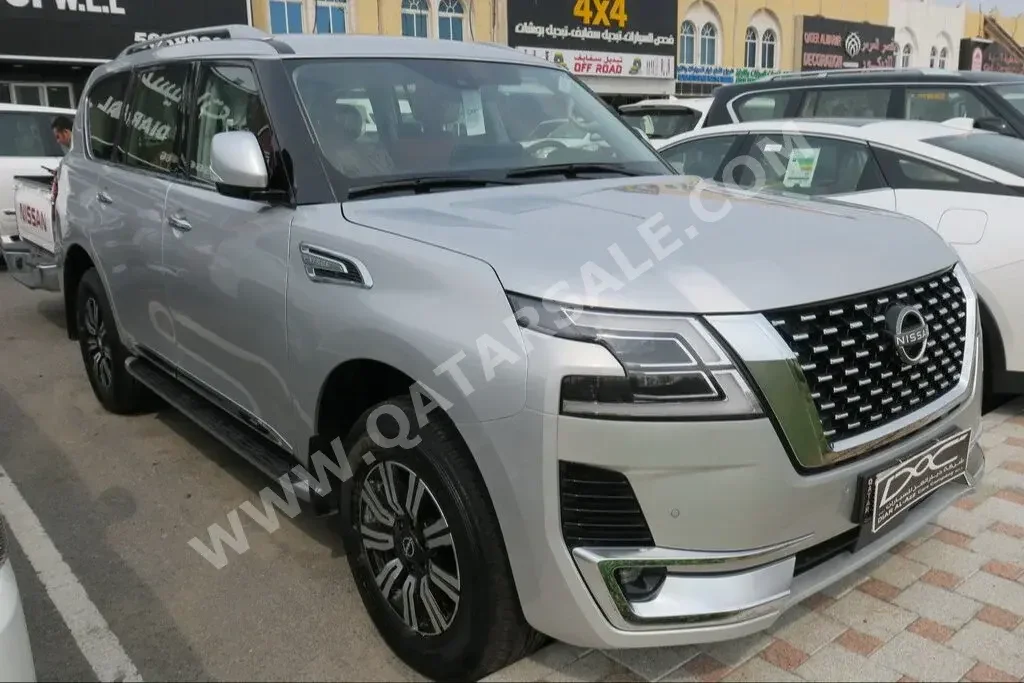 Nissan  Patrol  Titanium  2023  Automatic  0 Km  6 Cylinder  Four Wheel Drive (4WD)  SUV  Silver  With Warranty