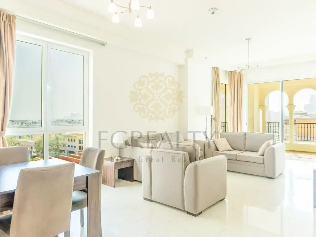 1 Bedrooms  Apartment  For Rent  in Doha -  The Pearl  Fully Furnished