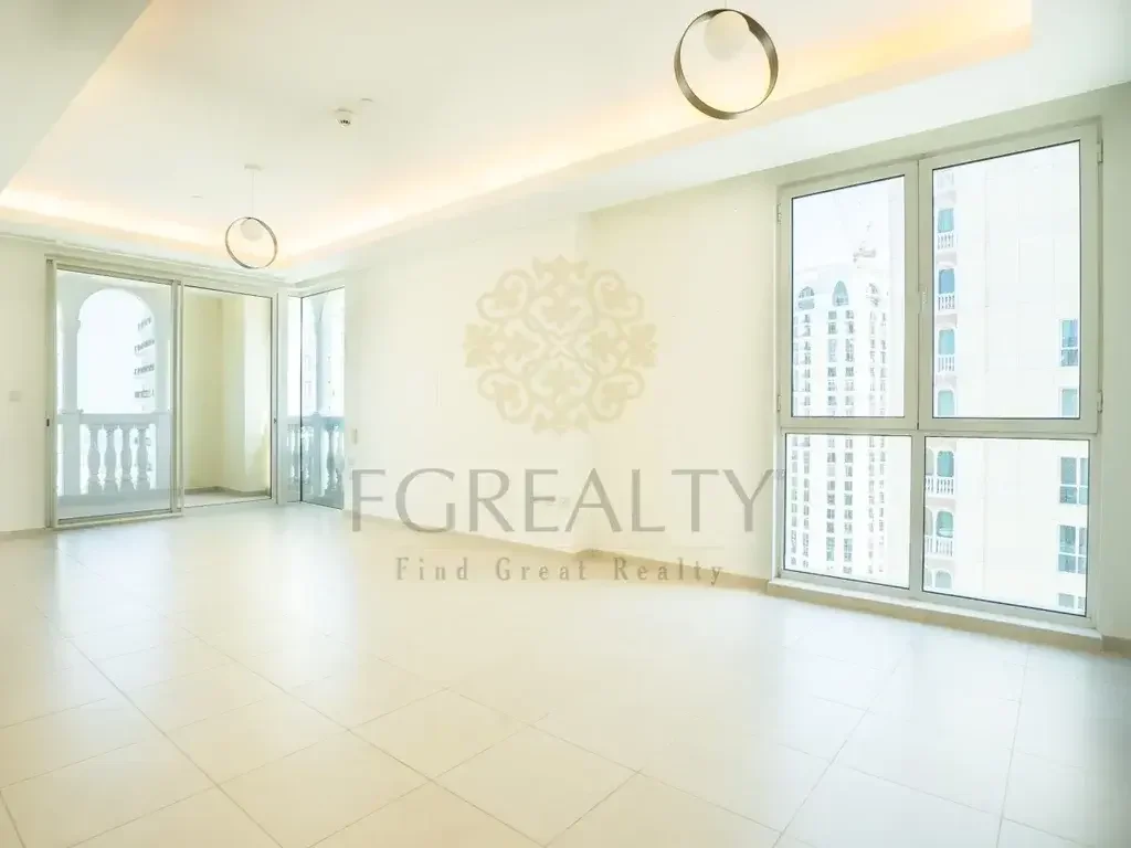 2 Bedrooms  Apartment  For Rent  in Doha -  The Pearl  Not Furnished