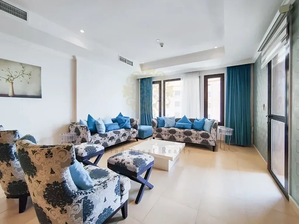 1 Bedrooms  Apartment  For Rent  in Doha -  The Pearl  Fully Furnished