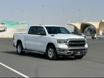 Dodge  Ram  Big Horn  2019  Automatic  75,000 Km  8 Cylinder  Four Wheel Drive (4WD)  Pick Up  White  With Warranty