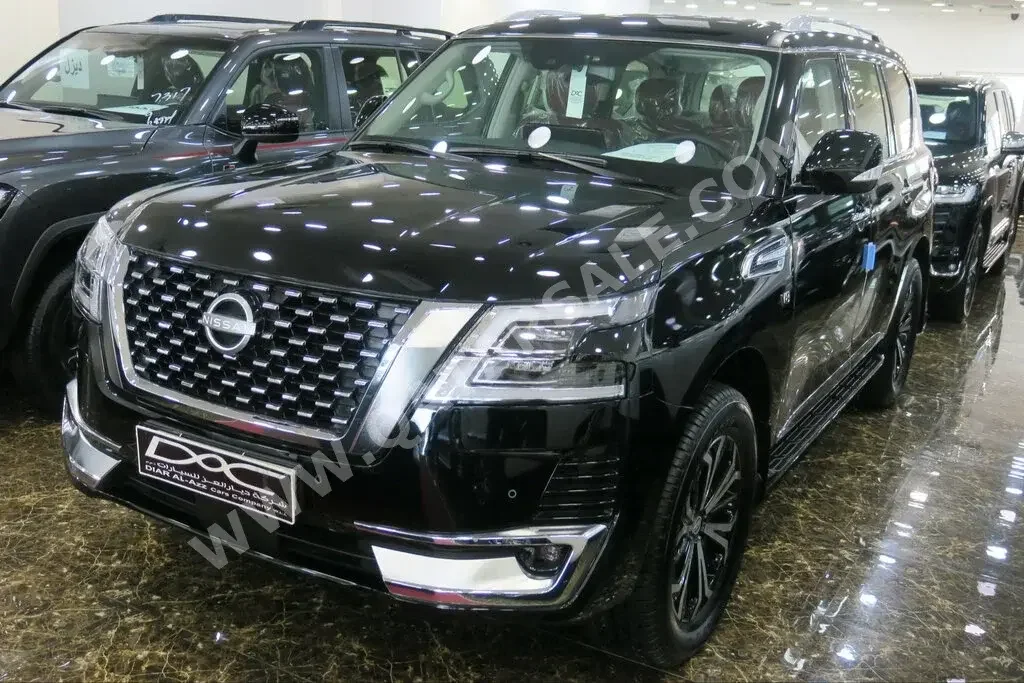 Nissan  Patrol  Titanium  2023  Automatic  0 Km  8 Cylinder  Four Wheel Drive (4WD)  SUV  Black  With Warranty