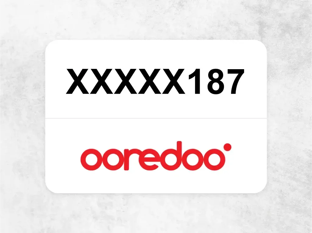 Ooredoo Mobile Phone  XXXXX187