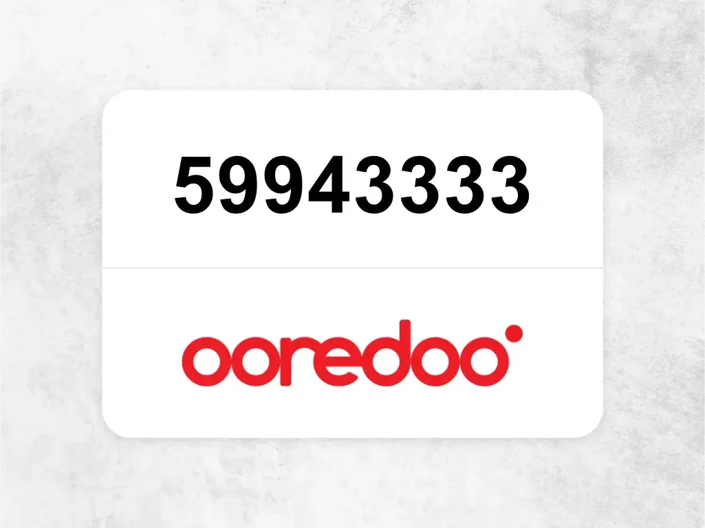 Ooredoo Mobile Phone  59943333