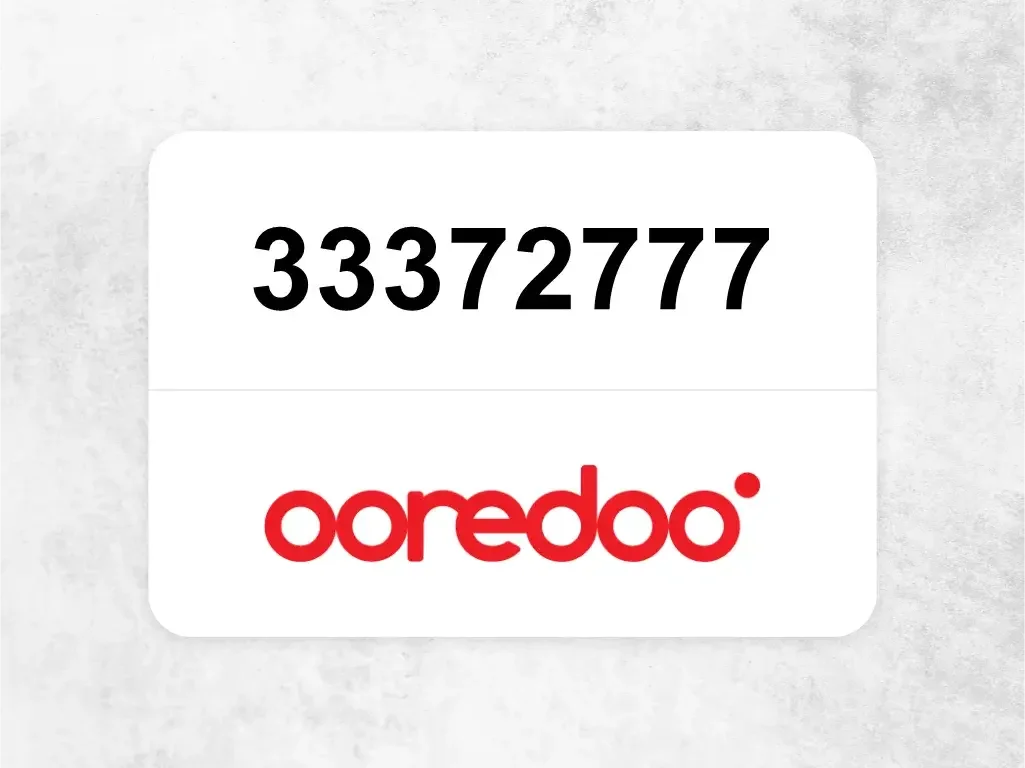 Ooredoo Mobile Phone  33372777