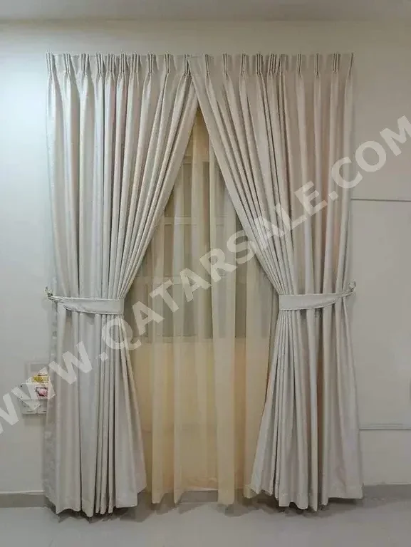 Curtains & Blinds Price Per Meter  Light-Filtering  Satin  Qatar  More than 6