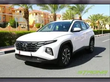 Hyundai Tucson White SUV 2x4 For Rent in Qatar