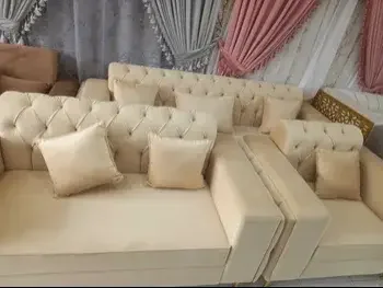 Sofas, Couches & Chairs Sofa Set  - Velvet  - Sepia & Gold  - Sofa Bed