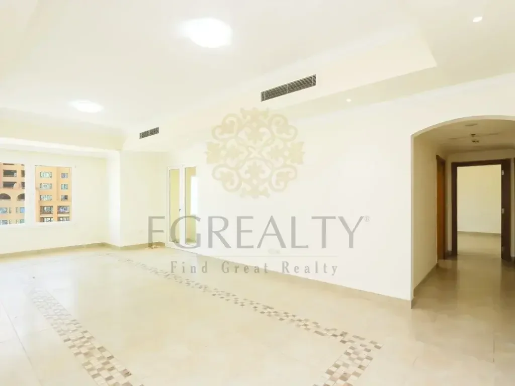 2 Bedrooms  Apartment  For Rent  in Doha -  The Pearl  Not Furnished