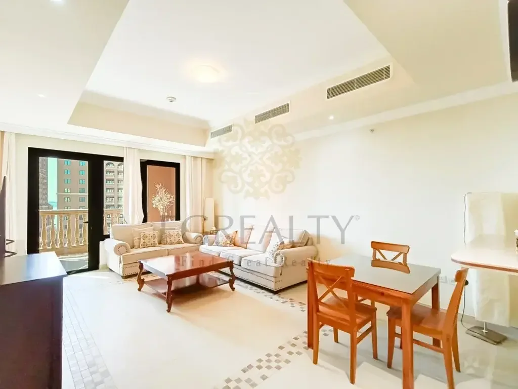 1 Bedrooms  Apartment  For Rent  in Doha -  The Pearl  Fully Furnished