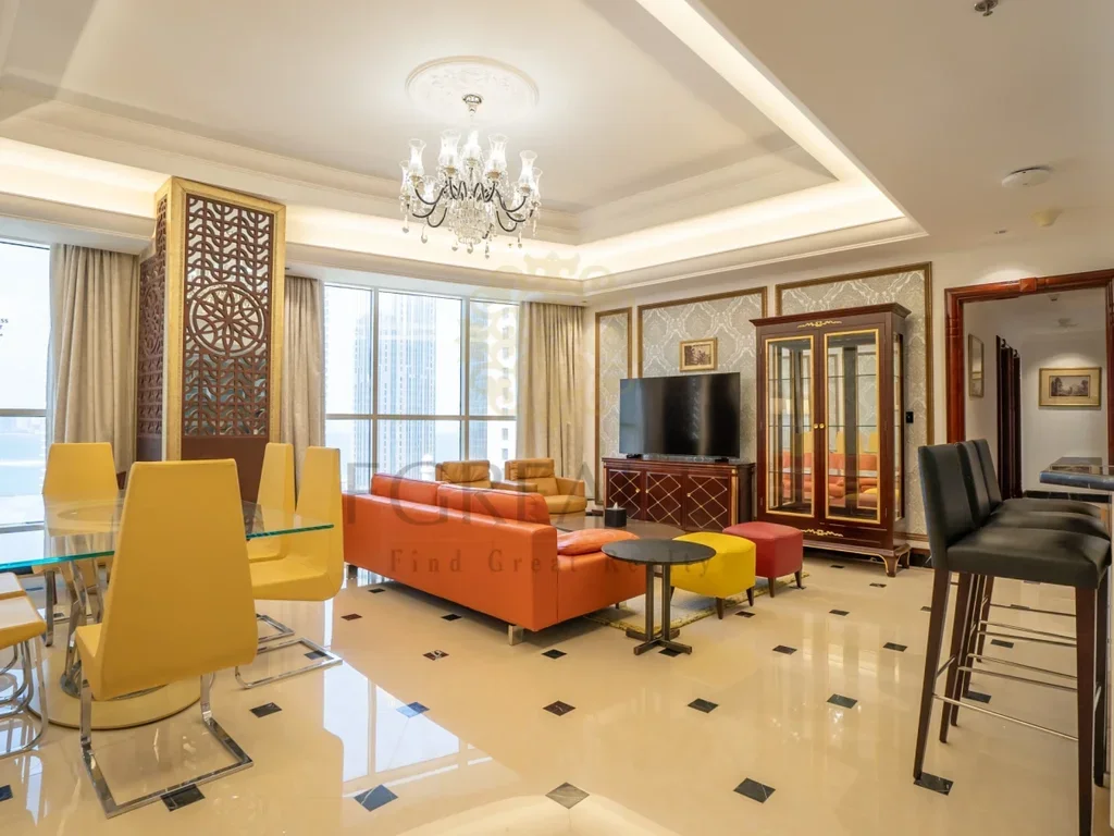 2 Bedrooms  Apartment  For Rent  in Doha -  West Bay  Fully Furnished