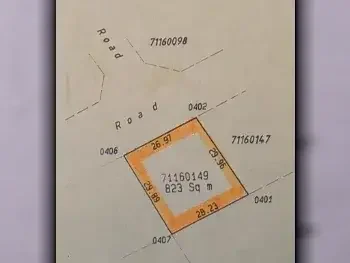 Lands For Sale in Umm Salal  - Al Kharaitiyat  -Area Size 823 Square Meter