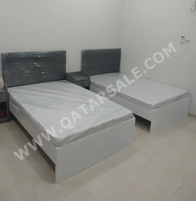 Beds - Single  - Gray  - Mattress Included