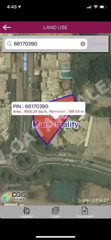 Lands For Sale in Doha  - West Bay  -Area Size 1,655 Square Meter