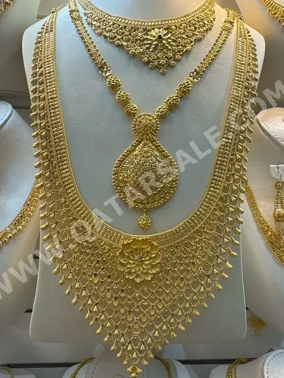 Gold Nature  Woman  Necklace  By Weight  India  120 Gram  Free Shipping  Yellow Gold  22k