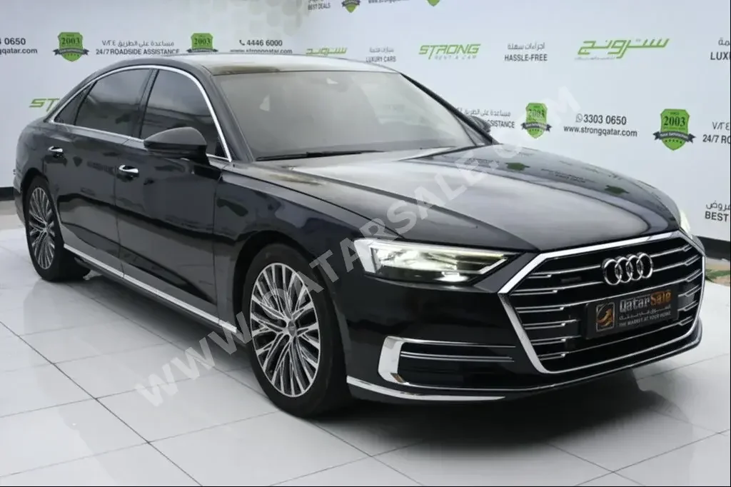 Audi  A8  L 55TFSI  2020  Automatic  49,000 Km  6 Cylinder  All Wheel Drive (AWD)  Sedan  Black  With Warranty