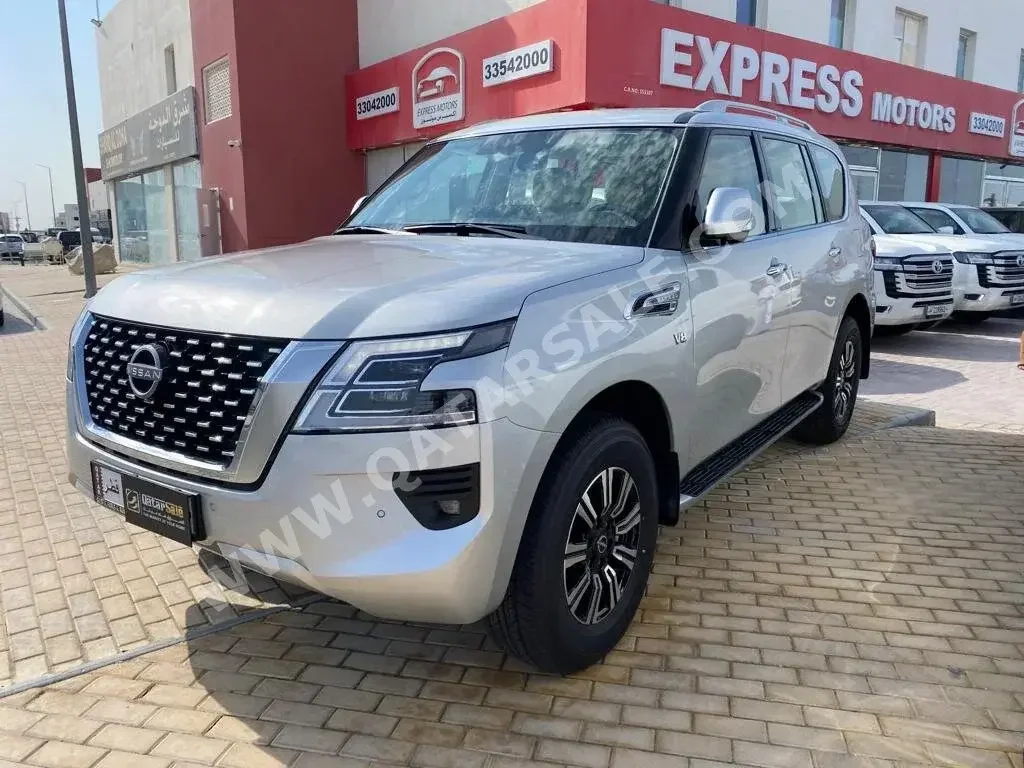 Nissan  Patrol  LE  2023  Automatic  0 Km  8 Cylinder  Four Wheel Drive (4WD)  SUV  Silver  With Warranty