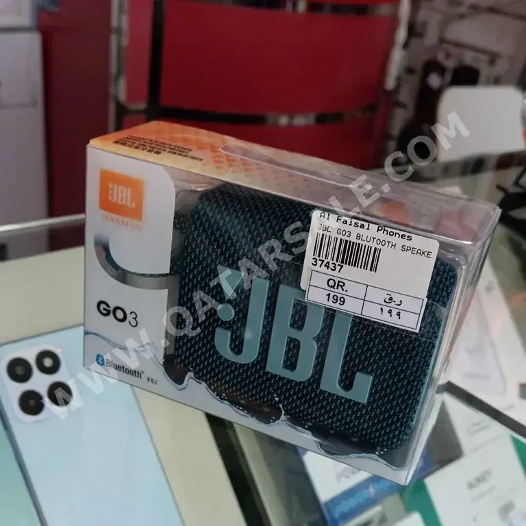 مكبرات صوت 1  تركواز \  جي بي ال  JBL HARMAN GO 3  بلوتوث  يرتبط باكثر من جهاز  ضد الماء  ضمان