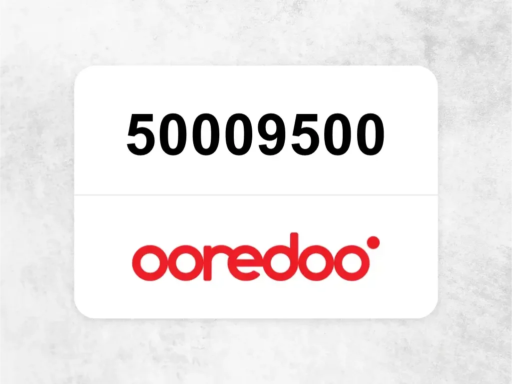 Ooredoo Mobile Phone  50009500