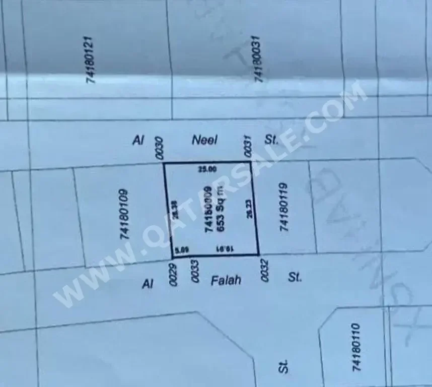 Lands For Sale in Al Khor  - Al Khor  -Area Size 653 Square Meter