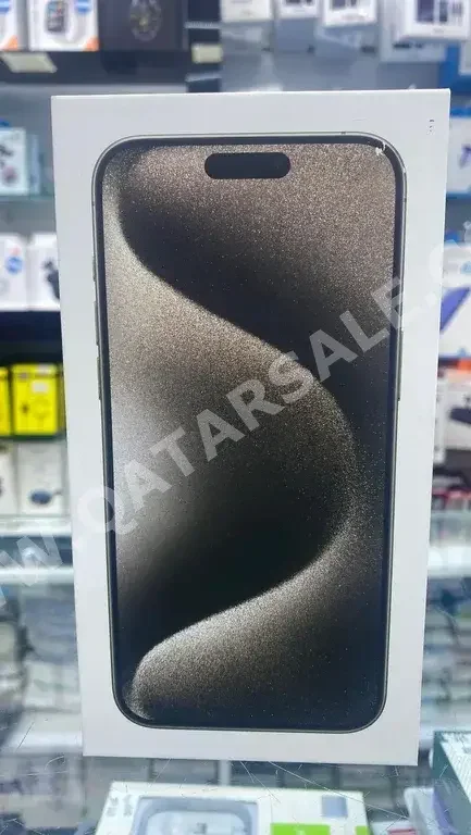 Apple  - iPhone 15  - Pro Max  - Natural Titanium  - 256 GB