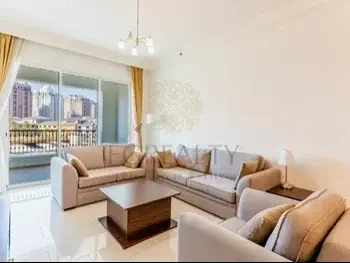 1 Bedrooms  Apartment  For Rent  in Doha -  The Pearl  Fully Furnished