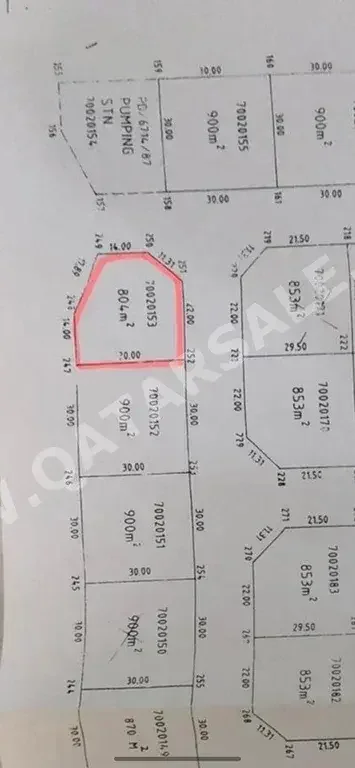 سكن عمال للبيع في الظعاين  - وادي البنات  -المساحة 804 متر مربع