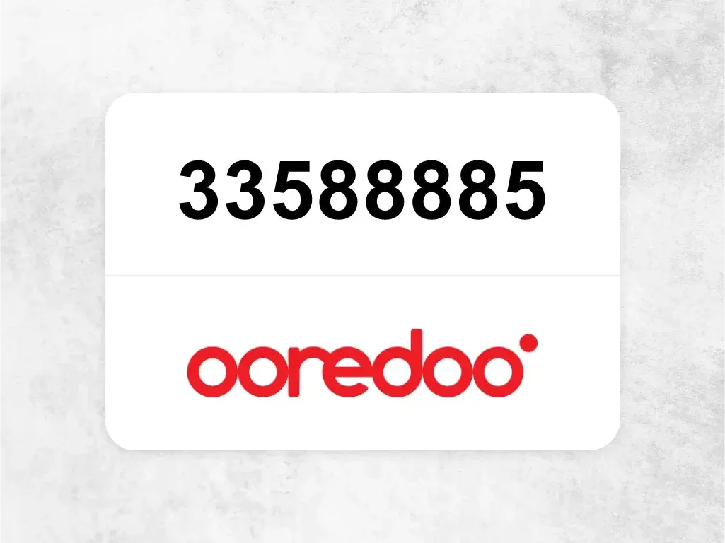 Ooredoo Mobile Phone  33588885