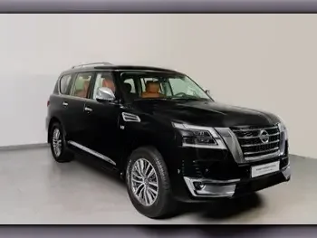 Nissan  Patrol  LE Platinum  2021  Automatic  23 Km  8 Cylinder  Four Wheel Drive (4WD)  SUV  Black  With Warranty