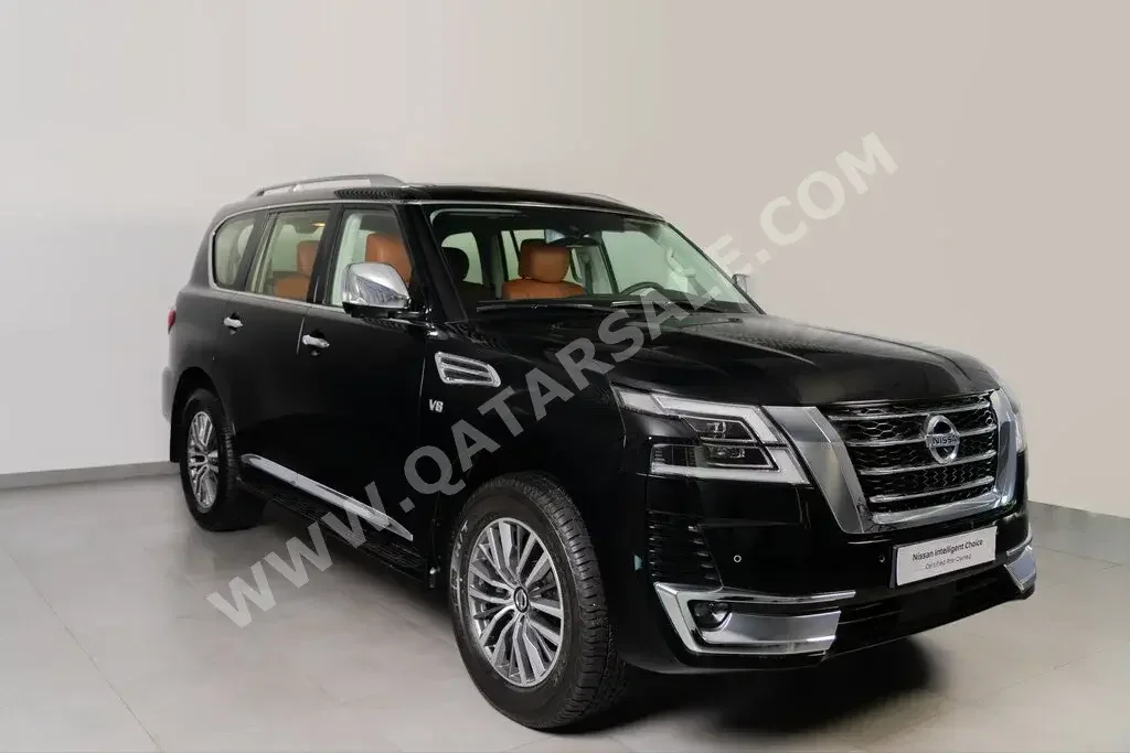 Nissan  Patrol  LE Platinum  2021  Automatic  23 Km  8 Cylinder  Four Wheel Drive (4WD)  SUV  Black  With Warranty