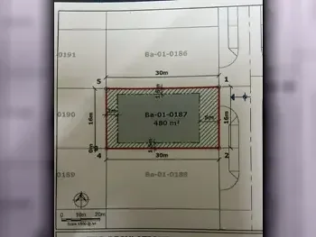 اراضي للبيع في الدوحة  - اللؤلؤة  -المساحة 480 متر مربع