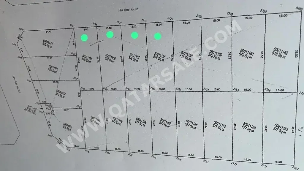 Lands For Sale in Doha  - Al Thumama  -Area Size 578 Square Meter
