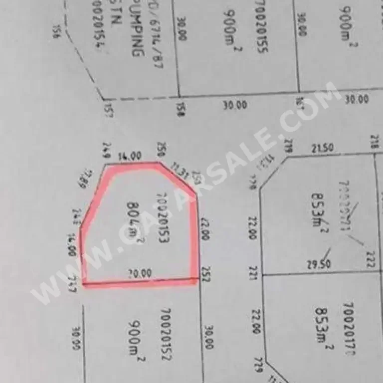 Labour Camp For Sale in Al Daayen  - Wadi Al Banat  -Area Size 804 Square Meter