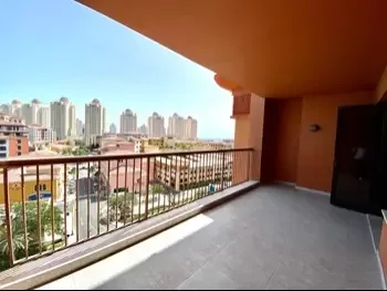 2 Bedrooms  Apartment  For Rent  Doha -  The Pearl  Semi Furnished