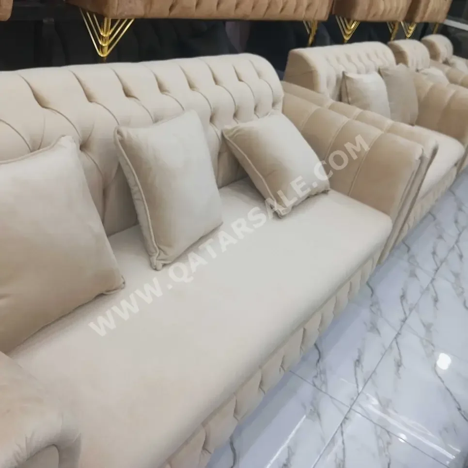 Sofas, Couches & Chairs Sofa Set  Velvet  Beige