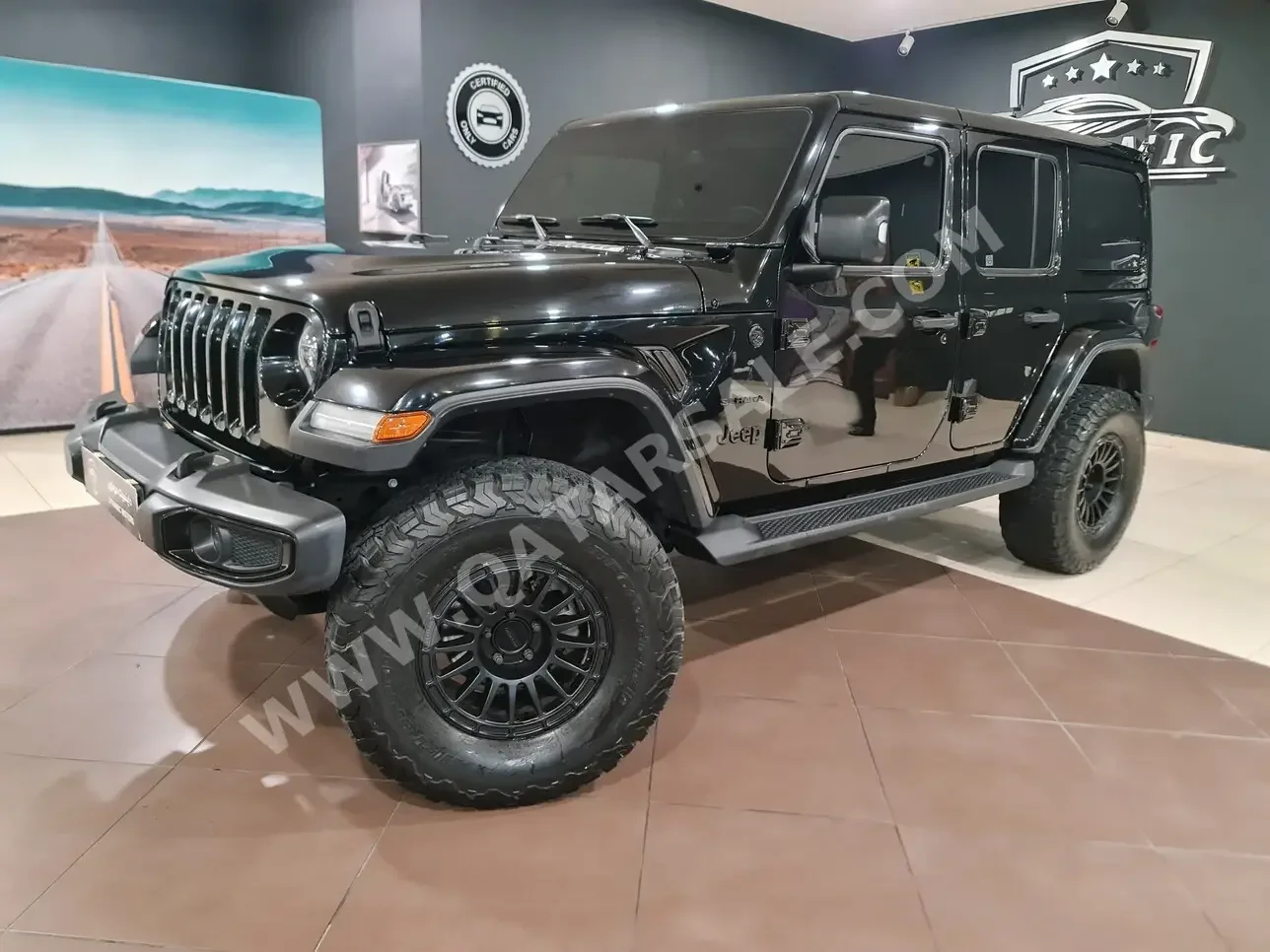 Jeep  Wrangler  Sahara  2020  Automatic  64,000 Km  6 Cylinder  Four Wheel Drive (4WD)  SUV  Black  With Warranty