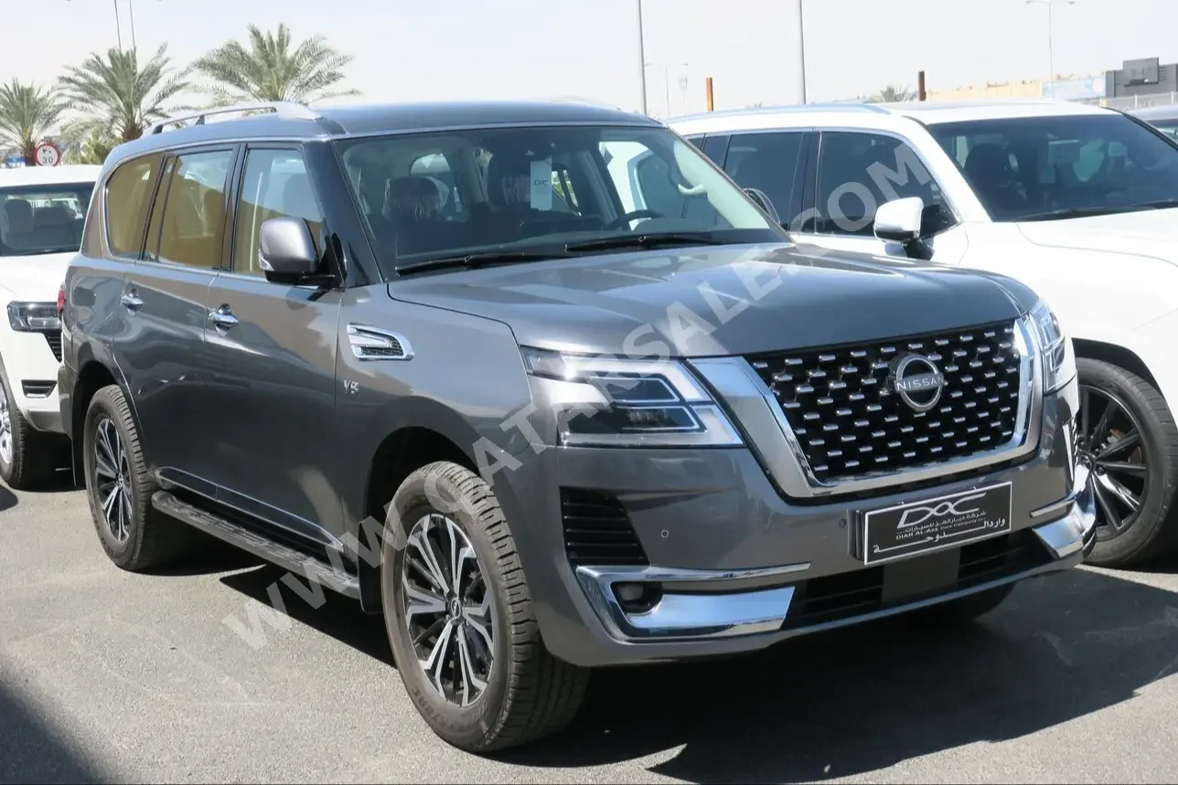 Nissan  Patrol  Titanium  2023  Automatic  5,000 Km  8 Cylinder  Four Wheel Drive (4WD)  SUV  Gray  With Warranty