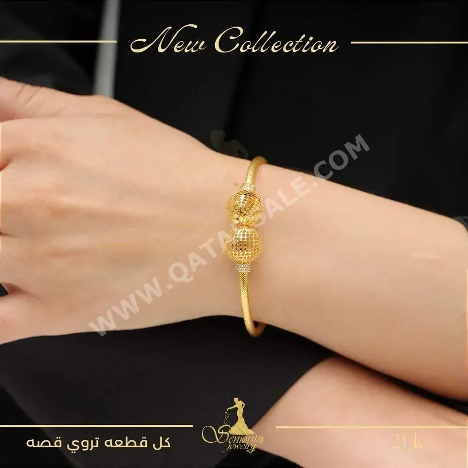 Gold Bracelet  Italy  Woman  By Weight  8.65 Gram  Yellow Gold  21k