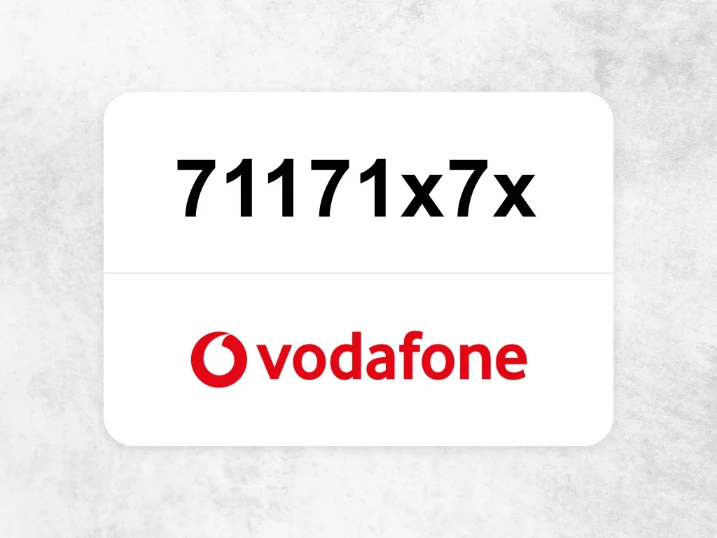 Vodafone Mobile Phone  71171x7x