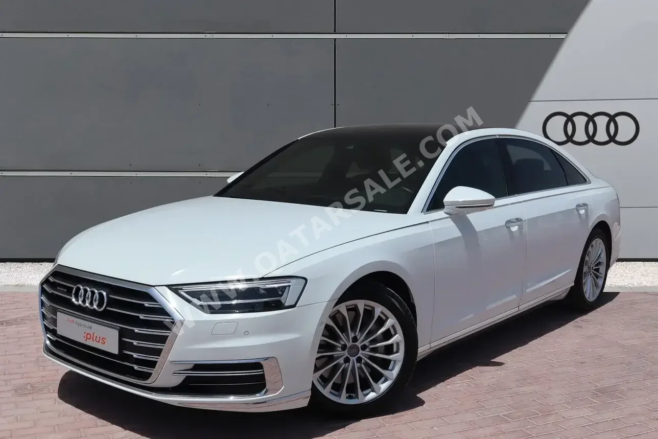 Audi  A8  3.0  2018  Automatic  62,000 Km  6 Cylinder  All Wheel Drive (AWD)  Sedan  White