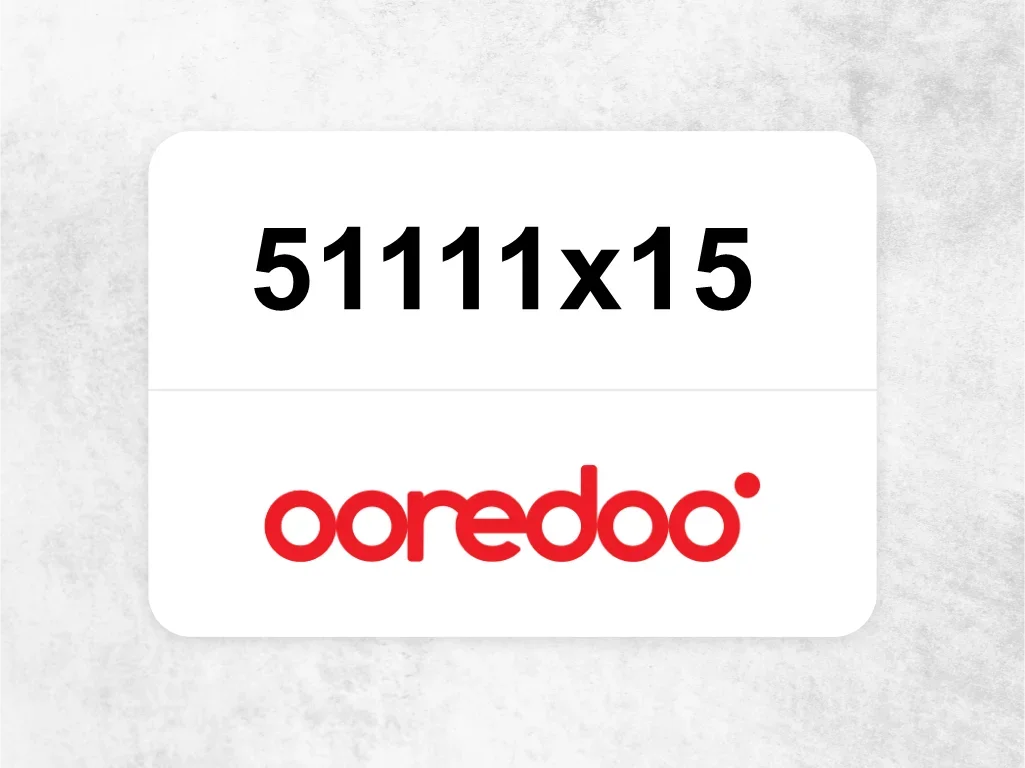 Ooredoo Mobile Phone  51111x15