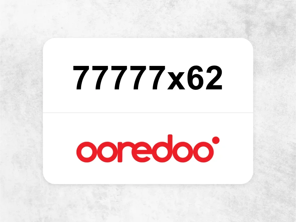 Ooredoo Mobile Phone  77777x62