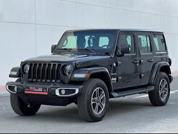 Jeep  Wrangler  Sahara  2023  Automatic  0 Km  6 Cylinder  Four Wheel Drive (4WD)  SUV  Black  With Warranty